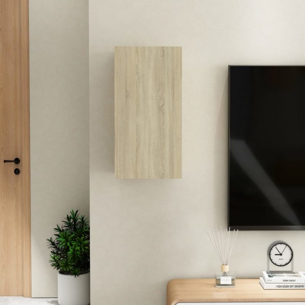 Mueble de TV madera contrachapada color roble 30.5x30x60 cm M 4