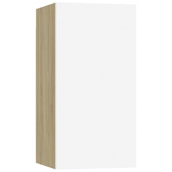 Mueble para TV madera contrachapada blanco y roble 30.5x30x60cm M 2