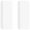 Móveis de TV 2 pcs 30.5x30x90 cm derivados de madeira branco 2