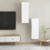 Móveis de TV 2 pcs 30.5x30x90 cm derivados de madeira branco 4