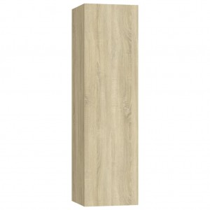 Mueble de TV madera contrachapada color roble 30.5x30x110 cm H