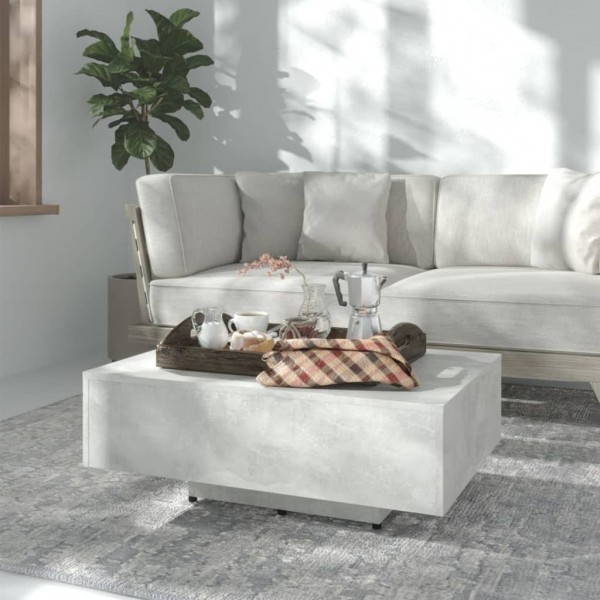 Mesa de centro madera contrachapada gris hormigón 85x55x31 cm D