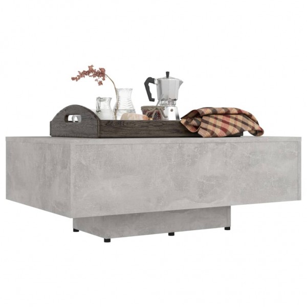 Mesa de centro madera contrachapada gris hormigón 85x55x31 cm M 3