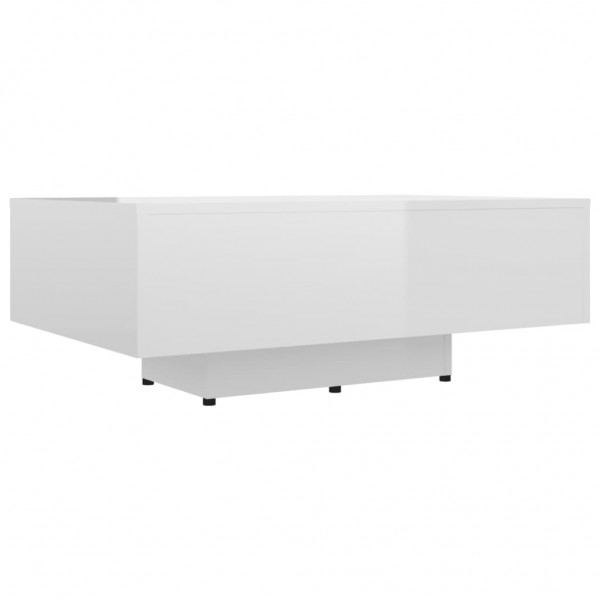 Mesa de centro 85x55x31 cm contraplacado branco brilhante M 2