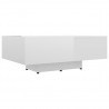 Mesa de centro madera contrachapada blanco brillo 85x55x31 cm 2