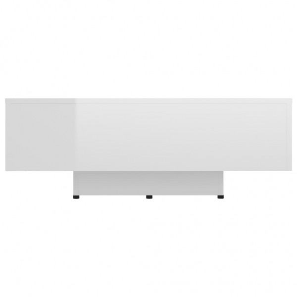 Mesa de centro 85x55x31 cm contraplacado branco brilhante M 4