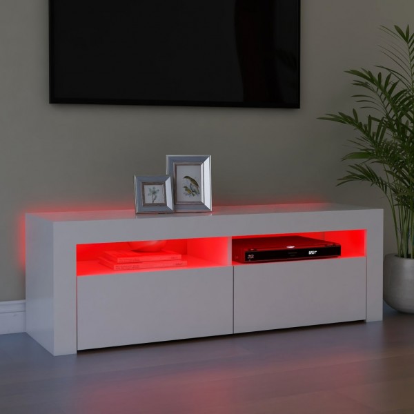 Mueble para TV con luces LED blanco 120x35x40 cm M 4