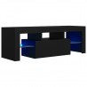 Mueble de TV con luces LED negro 120x35x40 cm 2