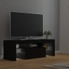 Mueble de TV con luces LED negro 120x35x40 cm 5