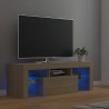 Móvel de TV com luzes LED 120x35x40 cm carvalho sonoma 1