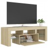 Móvel de TV com luzes LED 120x35x40 cm carvalho sonoma 3