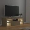 Mueble de TV con luces LED roble Sonoma 120x35x40 cm 4
