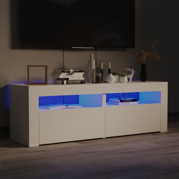 Mueble para TV con luces LED blanco 120x35x40 cm D