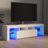 Mueble de TV con luces LED blanco 140x36.6x40 cm 1