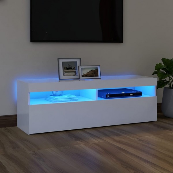 Mueble para TV con luces LED blanco 120x35x40 cm D