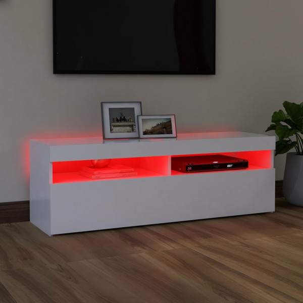 Mueble para TV con luces LED blanco 120x35x40 cm M 4