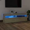 Mueble de TV con luces LED roble Sonoma 120x35x40 cm 1