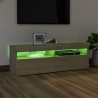 Mueble de TV con luces LED roble Sonoma 120x35x40 cm 5
