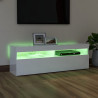 Mueble de TV con luces LED blanco brillante 120x35x40 cm 5