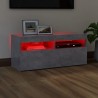 Mueble de TV con luces LED gris hormigón 90x35x40 cm 5