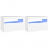 Móveis de TV com luzes LED 2 pcs 60x35x40 cm branco 2