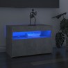 Mueble de TV con luces LED gris hormigón 60x35x40 cm 1