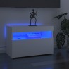Muebles de TV con luces LED 2 uds blanco brillante 60x35x40 cm 1