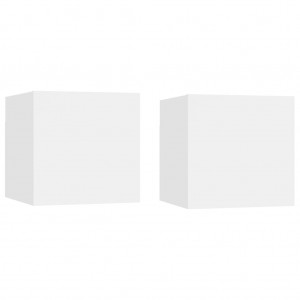 Móvel de TV de parede 2 pcs 30.5x30x30 cm branco H