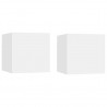 Muebles de pared para TV 2 uds blanco 30.5x30x30 cm 2