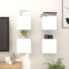 Móvel de TV de parede 4 pcs 30.5x30x30 cm branco 1