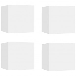 Muebles de salón de pared 4 uds blanco 30.5x30x30 cm H