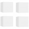 Móvel de TV de parede 4 pcs 30.5x30x30 cm branco 2