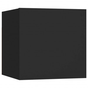 Mueble de salón de pared negro 30.5x30x30 cm H