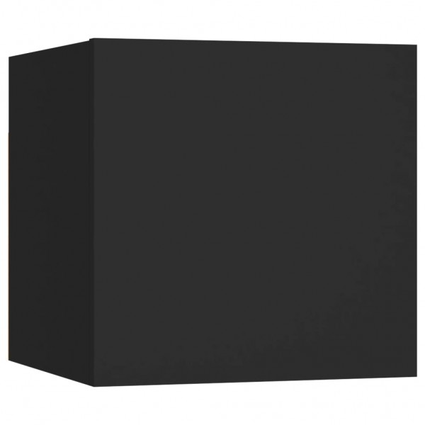 Mueble de salón de pared negro 30.5x30x30 cm M 2
