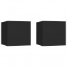 Muebles de salón de pared 2 uds negro 30.5x30x30 cm 2