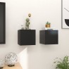 Móvel de TV de parede 2 pcs 30.5x30x30 cm preto 3