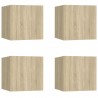 Móveis de TV de parede 4 pcs 30.5x30x30 cm carvalho sonoma 2