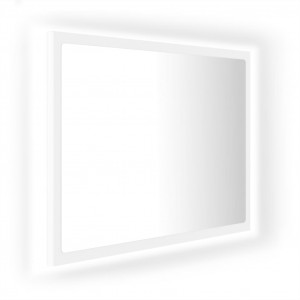 Espelho de casa de banho com LED 60x8.5x37cm acrílico branco H