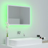 Espejo de baño LED acrílico blanco 60x8.5x37 cm 4