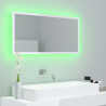 Espejo de baño LED crílico blanco brillo 90x8.5x37 cm 4