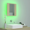 Armario espejo de baño LED acrílico roble Sonoma 40x12x45 cm 5