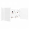 Armário espelhado casa de banho LED 100x12x45cm acrílico branco 3
