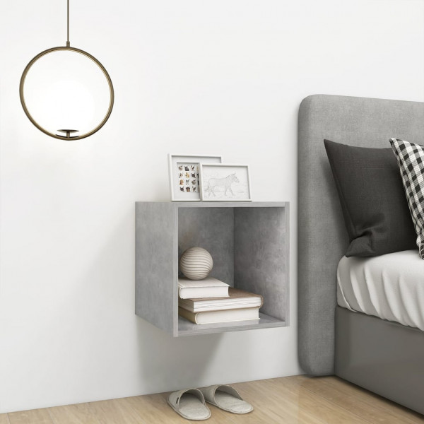 Armario de pared madera contrachapada gris hormigón 37x37x37 cm M 5