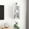 Mueble de pared para TV madera contrachapada blanco 37x37x72 cm 4
