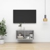 Mueble de pared de TV madera contrachapada hormigón 37x37x72 cm 1