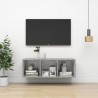 Mueble TV pared madera contrachapada hormigón 37x37x107 cm 1