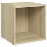 Muebles de TV 4uds madera contrachapada roble Sonoma 37x35x37cm 5