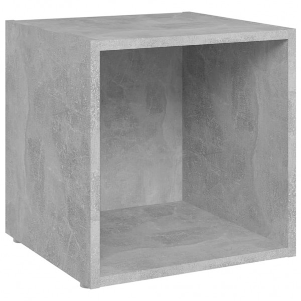 Mueble de TV 4uds madera contrachapada gris hormigón 37x35x37cm M 5