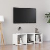 Mueble de TV madera contrachapada blanco 107x35x37 cm 1