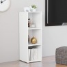 Mueble de TV madera contrachapada blanco 107x35x37 cm 4
